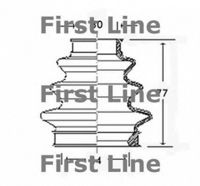 FIRST LINE fcb2349 -  Пыльник, приводной вал